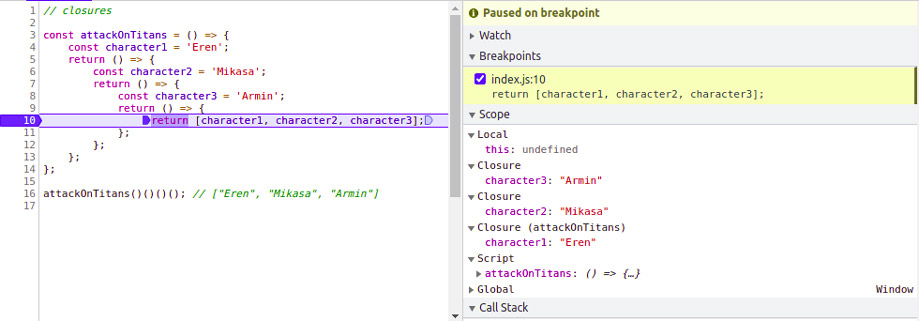 closure in javascript with example